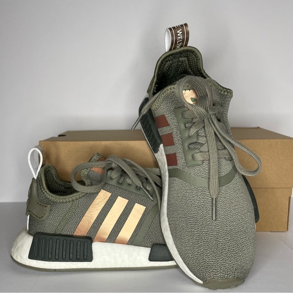 SOLD- Womens adidas NMD R1 Athletic Shoe - Legacy Green / Copper - Picture 1 of 12